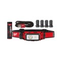 Milwaukee L4HL2301 - 4V 3.0Ah REDLITHIUM USB 600 Lumen Rechargeable Hard Hat Headlamp Head Lamp with Rechargeable Batteries